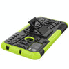 For Alcatel 3L (2021) Tire Texture Shockproof TPU+PC Protective Case with Holder(Green)