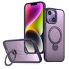 For iPhone 14 Wing Series Gen2 MagSafe Metal Ring Holder Phone Case(Dark Purple)