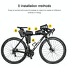 Rhinowalk Bicycle Front Tube Bag Waterproof Mobile Phone Touch Screen Multi-function Bicycle Handlebar Bag(Matt Black)