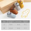 Baby Socks Cartoon Print Glue Strap Baby Anti-Slip Floor Socks Size: S 0-1 Years Old(Brown)