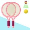 1 Pair Children Badminton Tennis Racket Outdoor Sports With Two Balls(Pink)