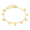 OPK GZ196 Stainless Steel Skeleton Flower Anklet(Gold)