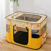 Foldable Pet Playpen, M (Yellow) - Cat & Small Dog House, Whelping Box