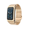 A8 1.98 inch 2 in 1 Bluetooth Earphone Steel Strap Smart Watch, Support ECG / NFC(Gold)
