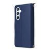 For Samsung Galaxy A54 Nine-card Slots Zipper Wallet Bag Leather Phone Case(Blue)