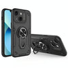 For iPhone 13 Metal Rotating Bracket TPU + PC Magnetic Phone Case(Black)