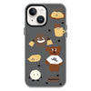 For iPhone 14 Plus Skin Feeling Jelly TPU Hybrid PC Phone Case(Puppy Black)
