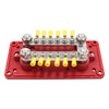 CP-3160 1 Pair 300A 12-48V RV Yacht Modified Double Row 12-way M6 Terminal Busbar with 24pcs Terminals