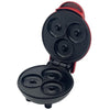 350W Mini Donut Maker Machine Can Make 3 Doughnuts  110V US Plug(Red)