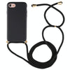 For iPhone 8 / 7 TPU Anti-Fall Mobile Phone Case With Lanyard(Black)