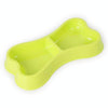 Eco-Friendly Double Dog Bowl, Bone Shaped, Sky Blue - Small/Medium Pets