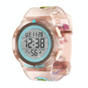 SPOVAN K01 Women Children LED Luminous Waterproof Electronic Sports Watch(Transparent Pink)