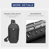 Ozuko 9321 Outdoor Anti-Theft Oxford Cloth Men Chest Bag Waterproof Messenger Bag with External USB Charging Port(Dark Gray)