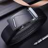 115cm Men Leather Automatic Buckle Belt Business Style Waist Band(K901 Silver)