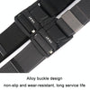 AWMN Men Outdoor Metal Buckle Elastic Nylon Belt, Length: 120cm(Twill Coffee Brown)