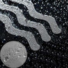 24pcs /Bag Wavy Shaped Safety Bathtub Non-Slip Sticker, Specification:  1.3 x 18cm(Black)