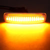 2 PCS DC12V / 3W Car LED Dynamic Blinker Side Lights Flowing Water Turn Signal Light for Land Rover, Amber Light (Transparent)