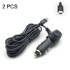 2 PCS Car Charger Fast Charging Driving Recorder Supply Line, Style: 1A+2A(Mini Straight Head)