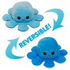 Flipped Octopus Doll Double-Sided Flipping Doll Plush Toy(Light Blue + Dark Blue)