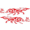 D-70 Wolf Totem Car Stickers Car Personality Modified Car Stickers(Red)