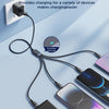 JOYROOM A18 3.5A USB to Dual 8 Pin+USB-C/Type-C+Micro USB 4 in 1 Data Cable, Length: 1.2m(Black)