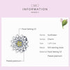 S925 Sterling Silver White Sunflower Beads DIY Bracelet Necklace Accessories
