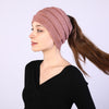 Autumn and Winter Women Knitted Headband Widening Face Wash Head Cover(Black)