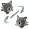 2 PCS Cute Plush Flip Toy Double-Sided Doll(Gray Koji)