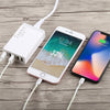 XBX09 40W 5V 8A 5 USB Ports Quick Charger Travel Charger, EU Plug(White)