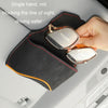 Car Sun Visor Multifunctional Glasses Case Card Storage Bracket(Mocha Brown)