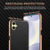 For Samsung Galaxy A06 4G AZNS Electroplated Edge Carbon Fiber Texture Phone Case(Black)