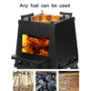 Outdoor Camping Folding Portable Barbecue Wood Stove, Size: Small (Black)