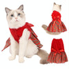 Christmas Plaid Dog Skirt (Red, S) - Cat/Dog Apparel