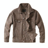 Autumn Winter Retro Denim Jacket Loose Work Jacket, Size: S(Coffee)