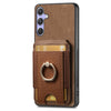 For Samsung Galaxy A82 5G Retro Splitable Magnetic Stand Card Bag Leather Phone Case(Brown)