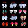 Halloween DIY Earrings Mould Pendant Decoration Silicone Mould, Style: 5774(White)