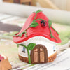 R3F1M0 Resin Cake Ornament Gardening Flower Pot Scene Matching Home Decoration(Mushroom Castle)
