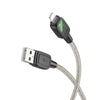 hoco U124 2.4A USB to 8 Pin Smart Power-off Data Cable, Length: 1.2m(Black)