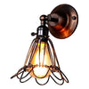 Retro Wrought Iron Bird Cage Wall Lamp with Edison 4W LED