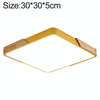 Wood Macaron LED Square Ceiling Lamp, Stepless Dimming, Size:30cm(Yellow)