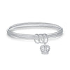 Women Closed Solid Three Rings Bracelet, Size: Z104 60mm