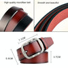 Dandali L8034 Men Casual Antique Pin Buckle Leather Belt Waistband, Size: 110-125cm (Black)