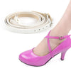 Cross Section High Heels Leather Shoes Anti-Heel Laces(White)