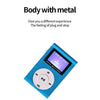 512M+Earphone+Cable Mini Lavalier Metal MP3 Music Player with Screen(Pink)