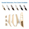 For BMW F10 / F18 5 Series 7pcs Car Inside Doors Handle Pull Trim Cover, Right Driving, 51417225874(Beige Yellow)