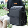 PULUZ 12W Solar Power Outdoor Portable Camera Dual Shoulders Backpack Laptop Bag (Black)