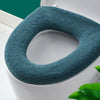 Universal Knitted Washable Toilet Pad Home Thickened Warm Toilet Cover, Style: With Handle Pink