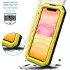 For iPhone 11 Dustproof Shockproof Waterproof Silicone + Metal Protective Case(Yellow)