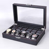 Carbon Fiber PU Leather Watch Box Jewelry Storage Box Packaging Box, Style: 12 Watch Positions