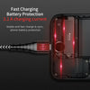 ROCK 1.2m 2.1A TPE + Nylon Braided USB to 8 Pin Data Sync Charge Cable For iPhone 11 Pro Max / iPhone 11 Pro / iPhone 11 / iPhone XR / iPhone XS MAX / iPhone X & XS / iPhone 8 & 8 Plus / iPhone 7 & 7 Plus (Black)